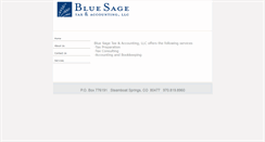 Desktop Screenshot of bluesagecpa.com