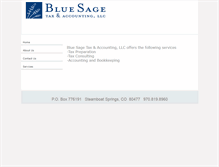 Tablet Screenshot of bluesagecpa.com